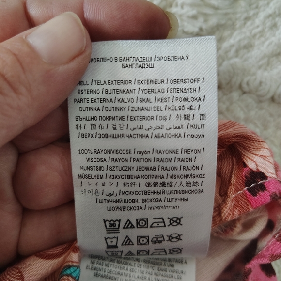 Pink and Blue Patterned Shirt Dress - Picture 12 of 12